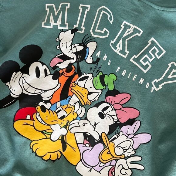 Disney Mickey and Friends soft Aqua Green Zip-Up Hoodie, XS - Picture 8 of 8